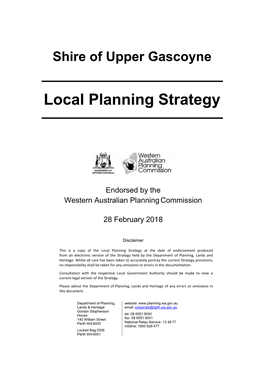 Local Planning Strategy