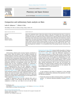 Compaction and Sedimentary Basin Analysis on Mars