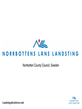 Norrbotten County Council, Sweden