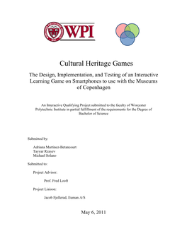 Cultural Heritage Games