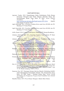 DAFTAR PUSTAKA Apriyani, Yunika. 2019. Pengembangan Media