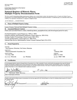 National Register of Historic Places Multiple Property Documentation Form