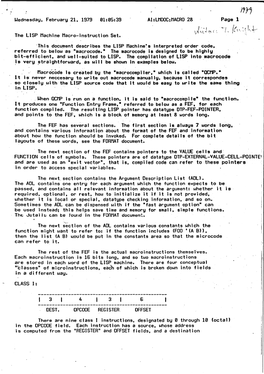 The LISP Machine Macro-Instruction Set