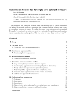 Transmission-Line Models for Single-Layer Solenoid Inductors (PDF)