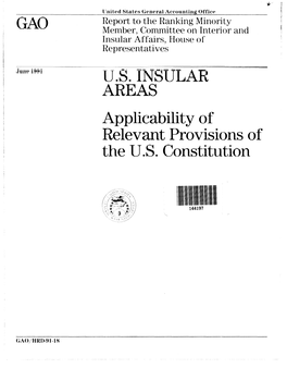 HRD-91-18 U.S. Insular Areas: Applicability of Relevant Provisions