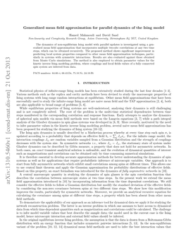 Generalized Mean Field Approximation for Parallel Dynamics of the Ising