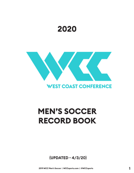 2020 Men's Soccer Record Book