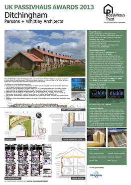 UK PASSIVHAUS AWARDS 2013 Ditchingham Parsons + Whittley Architects