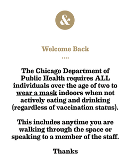 Welcome Back ...The Chicago Department of Public Health