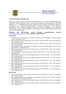 Avalik Elektrooniline Enampakkumine