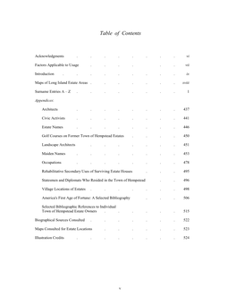 Table of Contents