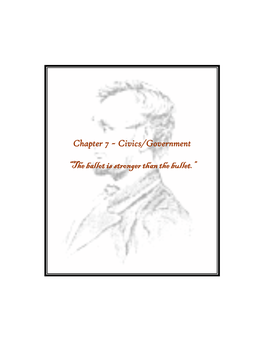Chapter 7 ~ Civics/Government