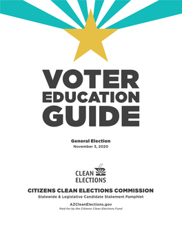 CITIZENS CLEAN ELECTIONS COMMISSION Statewide & Legislative Candidate Statement Pamphlet