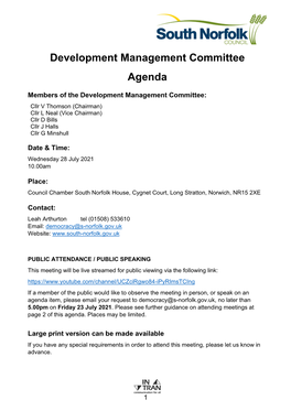 Development Managment Committee Agenda 28