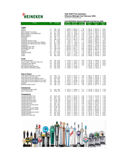 Duty and HUK Pricing Schedule 2020 V8.Xlsx