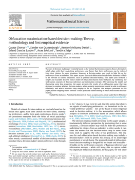 Mathematical Social Sciences Obfuscation Maximization-Based