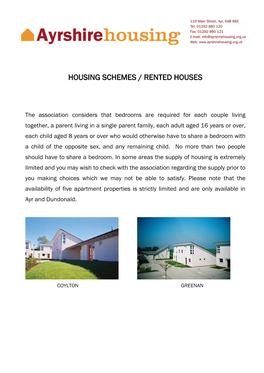 Housing Schemes / Rented Houses