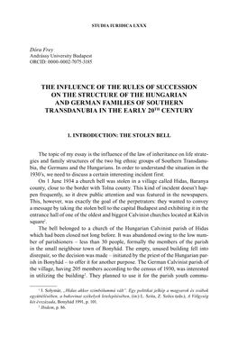 Dóra Frey Andrássy University Budapest ORCID: 0000-0002-7075-3185