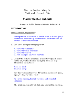 Answers to Activity Sheets for Grades 4 Through 8