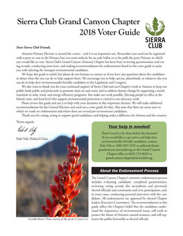 Sierra Club Grand Canyon Chapter 2018 Voter Guide