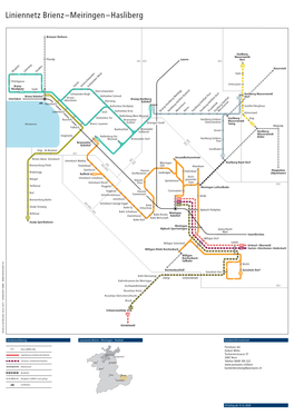 Liniennetz Brienz–Meiringen–Hasliberg