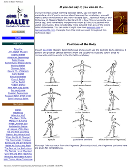 Ballet Positions