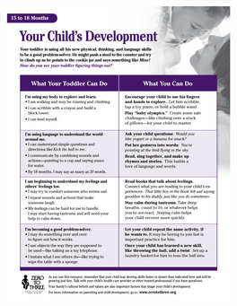 Your Child's Development at 15 Months