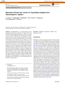 Detection of Honey Bee Viruses in Argentinian Stingless Bees (Hymenoptera: Apidae)