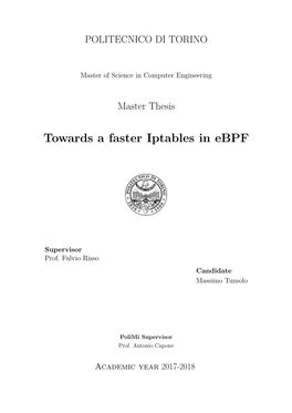 Towards a Faster Iptables in Ebpf