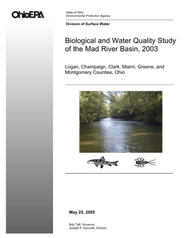 Biological and Water Quality Study of the Mad River Basin, 2003