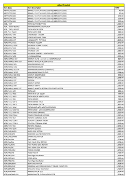 Allied Pricelist