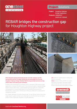 REBAR Bridges the Construction Gap for Houghton Highway Project