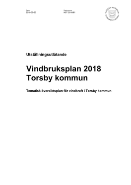 Vindbruksplan 2018 Torsby Kommun