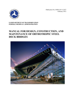 FHWA Manual for Orthotropic Deck Bridges