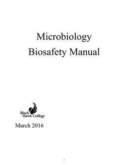 Microbiology Biosafety Manual