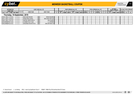 Midweek Basketball Coupon 17/09/2019 09:26 1 / 1