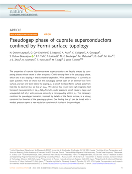 Pseudogap Phase of Cuprate Superconductors Confined by Fermi