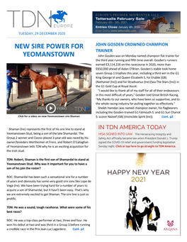 Tdn Europe • Page 2 of 5 • Thetdn.Com Tuesday • 29 December 2020