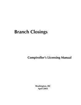 Branch Closings