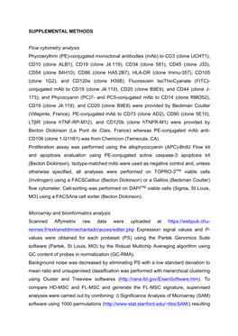 SUPPLEMENTAL METHODS Flow Cytometry Analysis Phycoerythrin