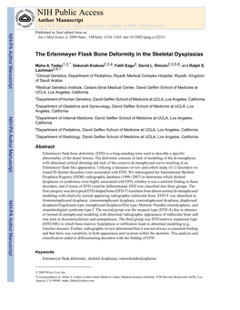 NIH Public Access Author Manuscript Am J Med Genet A