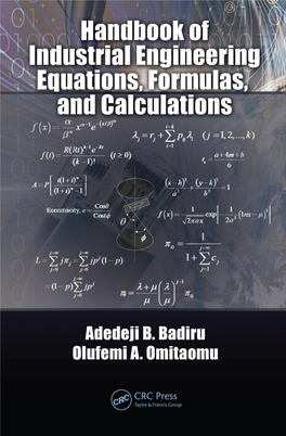 Handbook of Industrial Engineering Equations, Formulas, and Calculations / Authors, Adedeji B