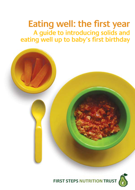 The First Year a Guide to Introducing Solids and Eating Well up to Baby's