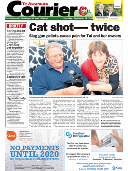 Te Awamutu Courier Thursday, September 26, 2019