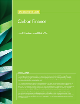 Carbon Finance