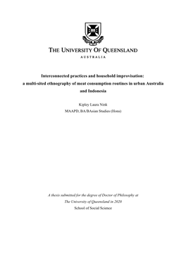 A Multi-Sited Ethnography of Meat Consumption Routines in Urban Australia and Indonesia