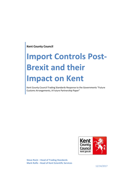 Import Controls Post-Brexit and Their Impact on Kent