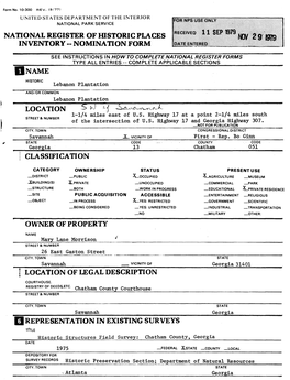 National Register of Historic Places Inventory -- Nomination Form