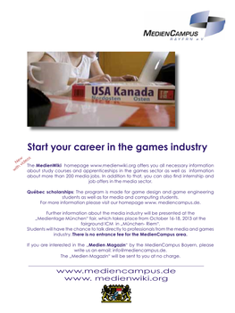 Your Career in the Games Industry