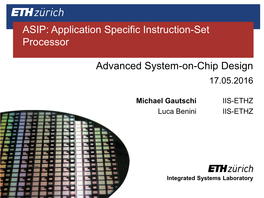 ASIP: Application Specific Instruction-Set Processor